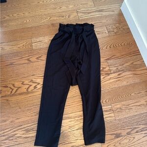 Grace Karin Black Ruffled High Waist Pants
